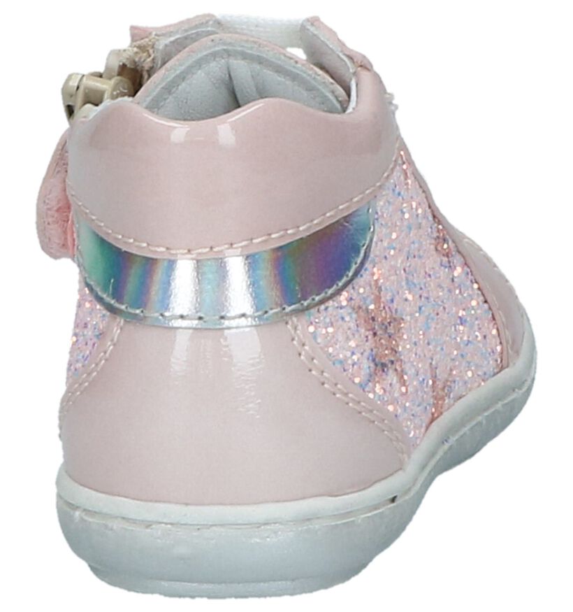 Roze Babyschoentjes met Glitters Beberlis in lakleer (216005)