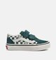 Vans Old Skool Checkerboard Baskets en Vert pour filles, gar&ccedil;ons (368988)