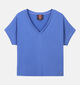 Ador&eacute; Rajor Blauwe T-shirt met Korte Mouwen voor dames (384079)