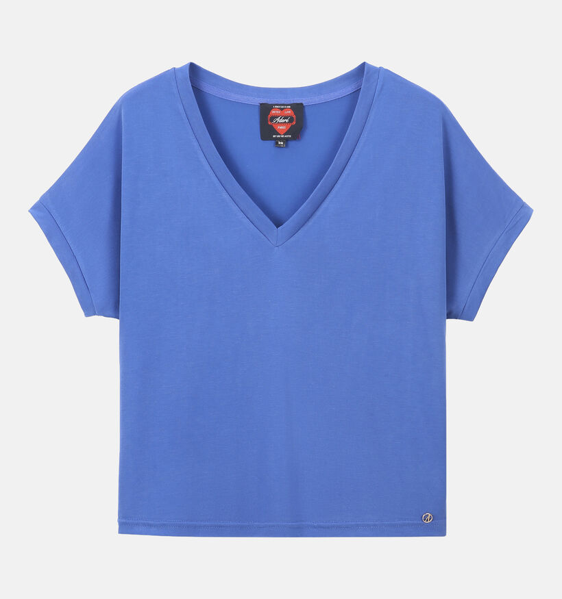 Ador&eacute; Rajor Blauwe T-shirt met Korte Mouwen voor dames (384079)