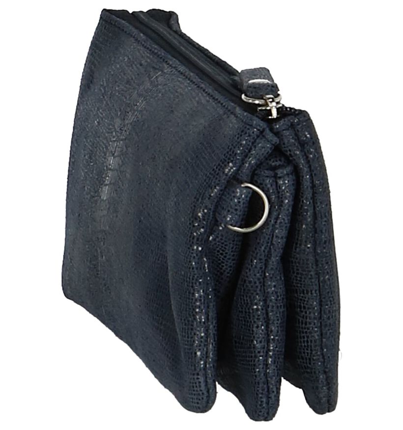 Via Limone Lizard Sac Porté Croisé en Noir en nubuck (270746)