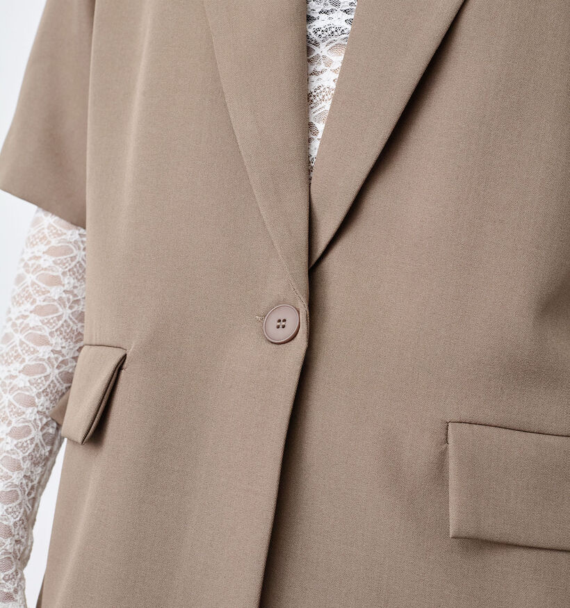 Sisters Point Viksa Blazer en Beige fonc&eacute; pour femmes (384433)