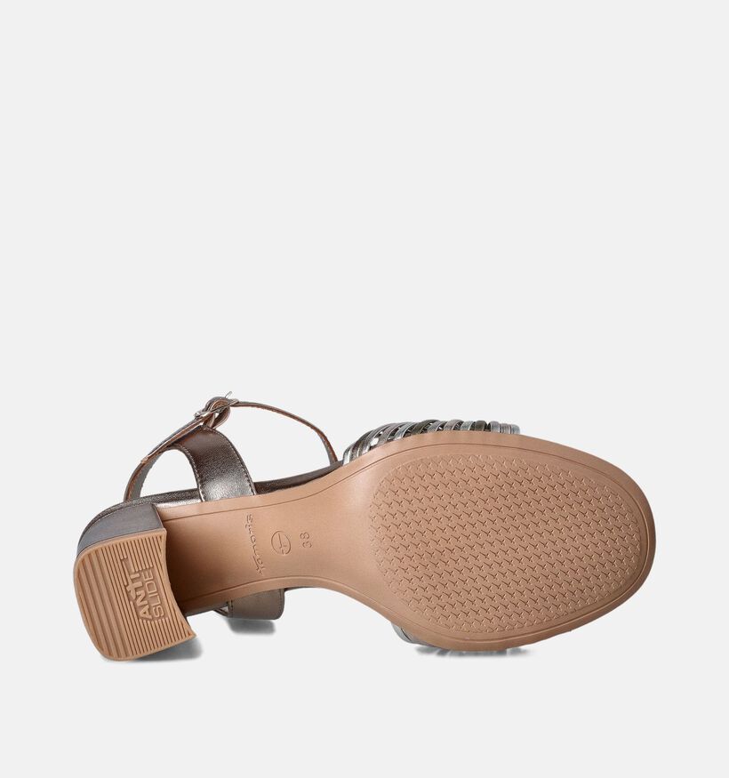 Tamaris Bronzen Sandalen met blokhak voor dames (354385)