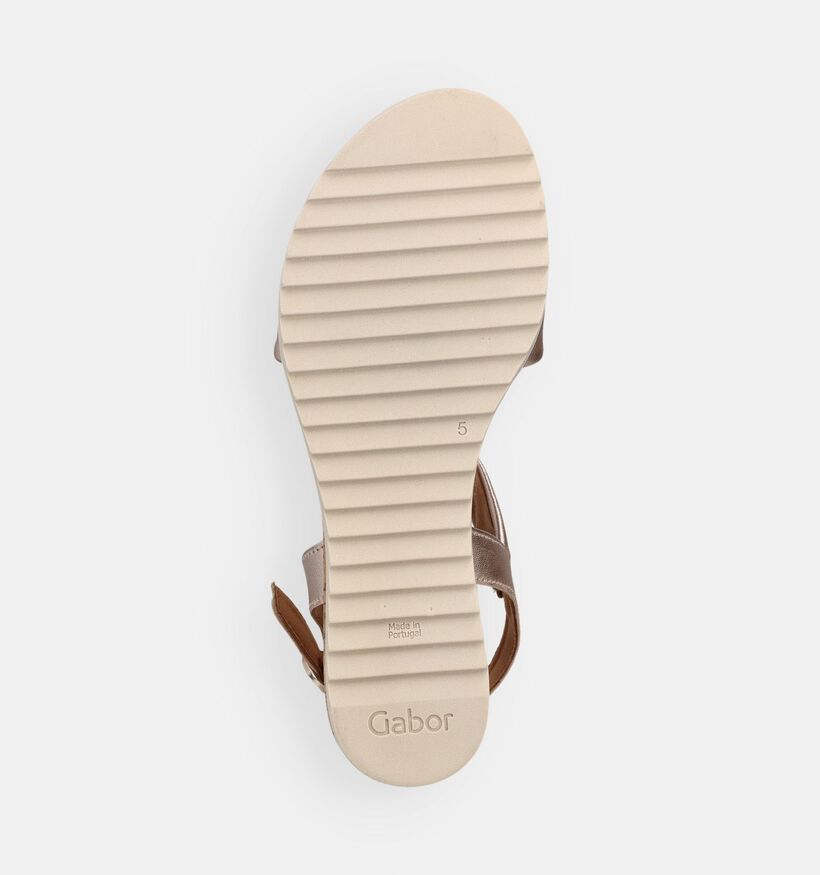 Gabor Gouden Sandalen met sleehak voor dames (371131)