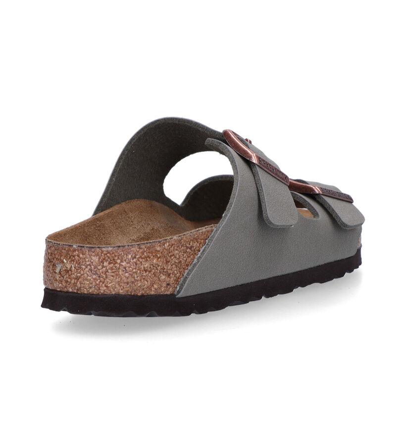 Birkenstock Arizona Birko Flor Nu-pieds en Noir pour garçons (338071)