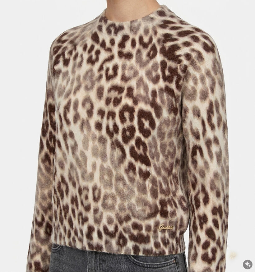 Guess Shaded Leopard Bruine/Beige Trui voor dames (381045)