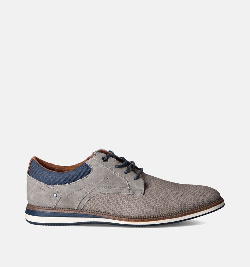 SJ Taupe Veterschoenen voor heren (354525)