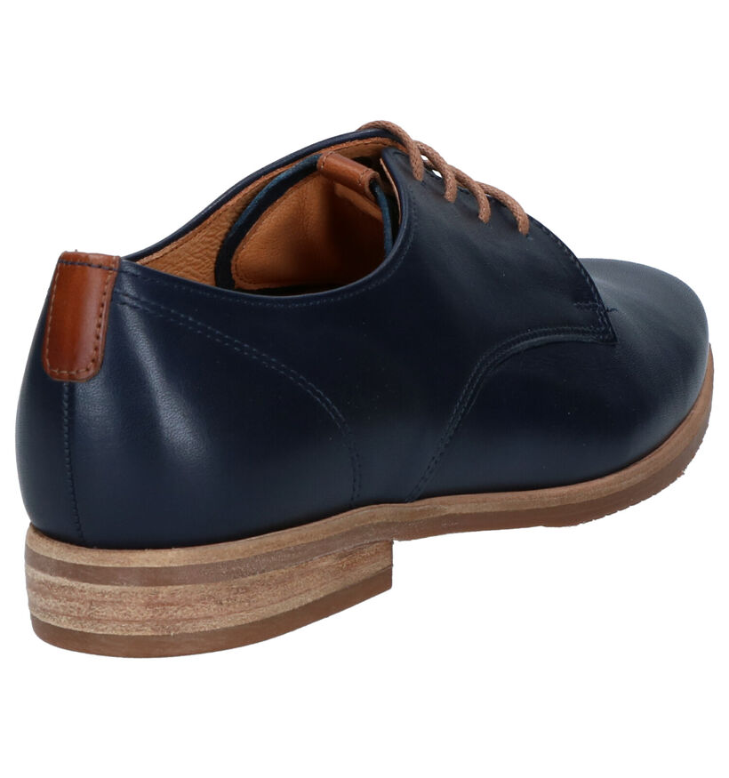 Gabor Chaussures à Lacets en Bleu en cuir (271681)