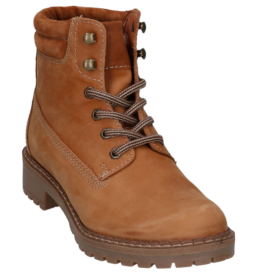 Dazzle Boots à lacets en Orange en nubuck (278832)