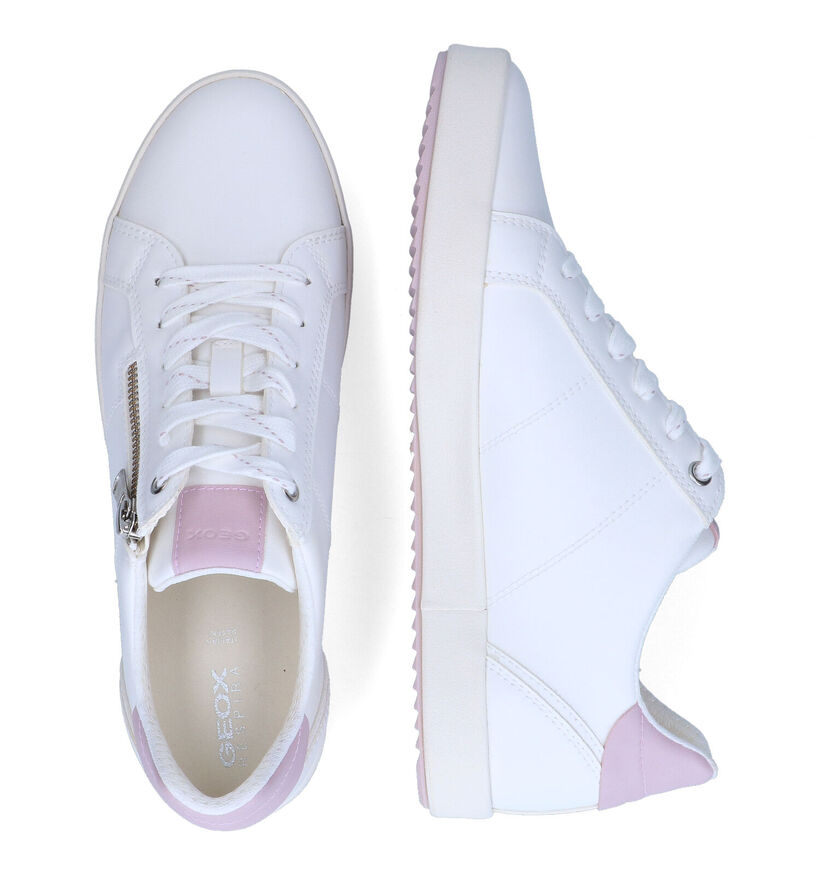 Geox Blomiee Witte Veterschoenen voor dames (302220)