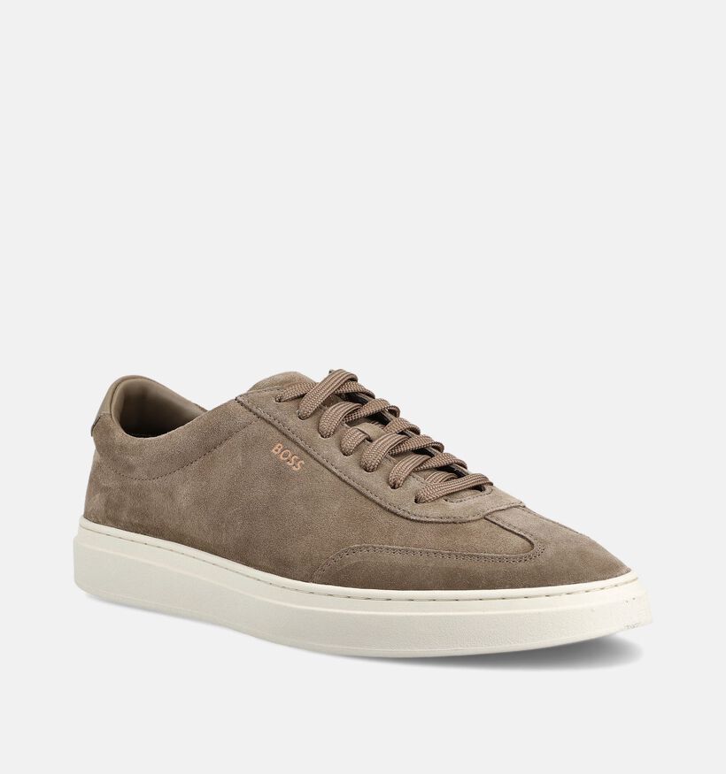 BOSS Kieran Tenn Kaki Veterschoenen voor heren (366461) - geschikt voor steunzolen