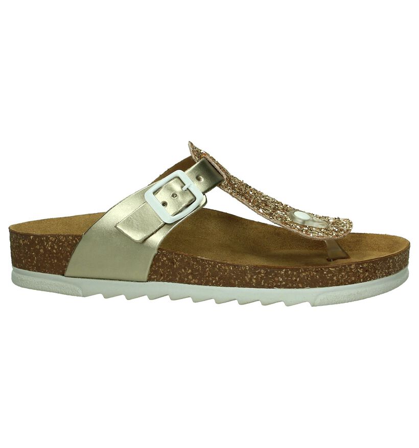 Inblu Gouden Teenslippers, , pdp