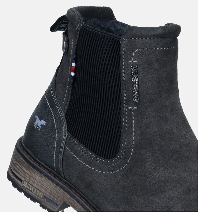 Mustang Boots à fermeture éclair en Gris foncé pour hommes (331792)