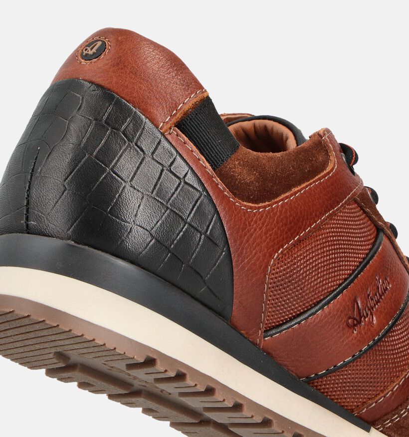 Australian Niagara Chaussures à lacets en Cognac pour hommes (361652) - pour semelles orthopédiques