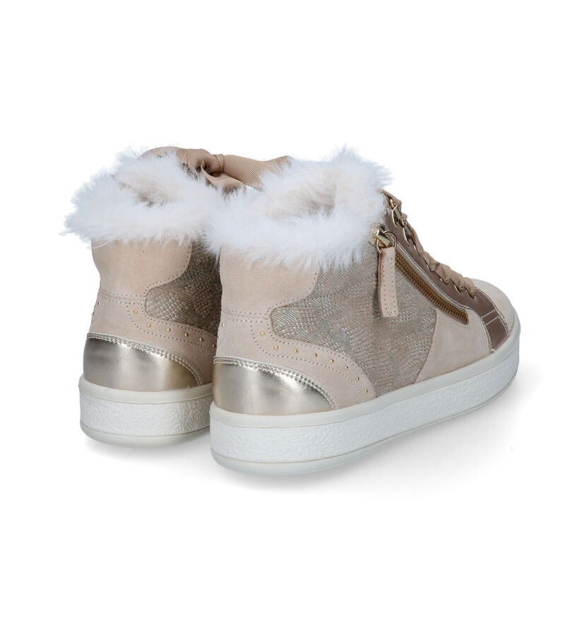 Geox Leelu Beige Sneakers in kunstleer (316137)