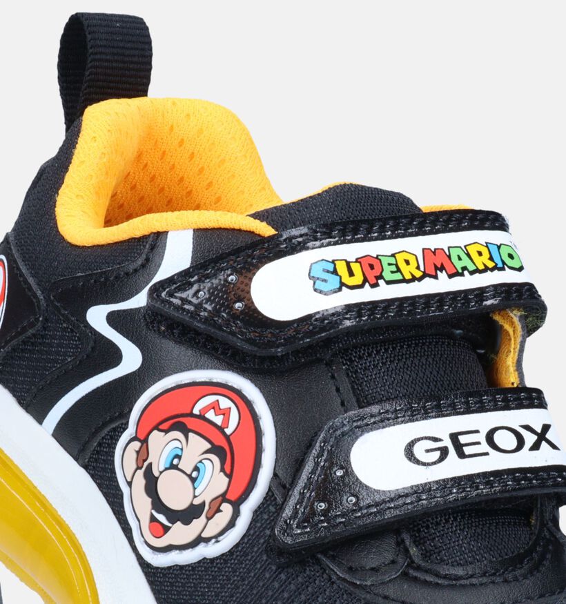 Geox Ciberdron Mario Chaussures à velcro en Noir pour garçons (345931) - pour semelles orthopédiques