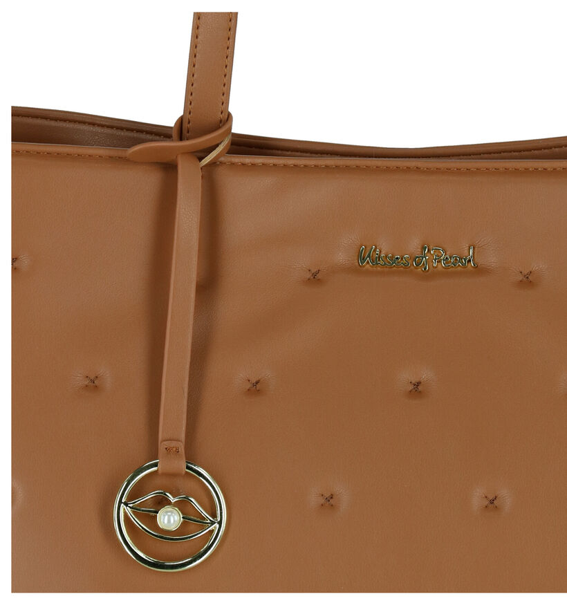 Kisses of Pearl Chantelle Cognac Shopper in kunstleer (290536)