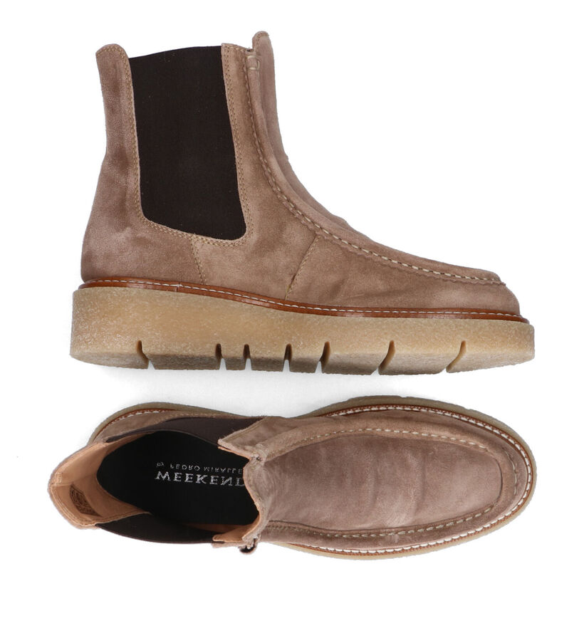 Weekend Bottines Chelsea en Taupe pour femmes (317690)