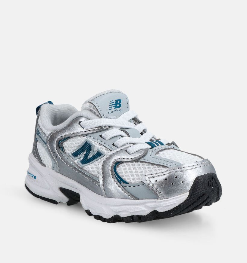 New Balance 530 Zilveren/Blauwe Sneakers voor meisjes (375216) - geschikt voor steunzolen