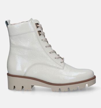 Boots à lacets beige