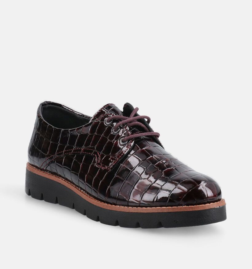 Solemade Zoe Bordeaux Veterschoenen voor dames (380021) - geschikt voor steunzolen