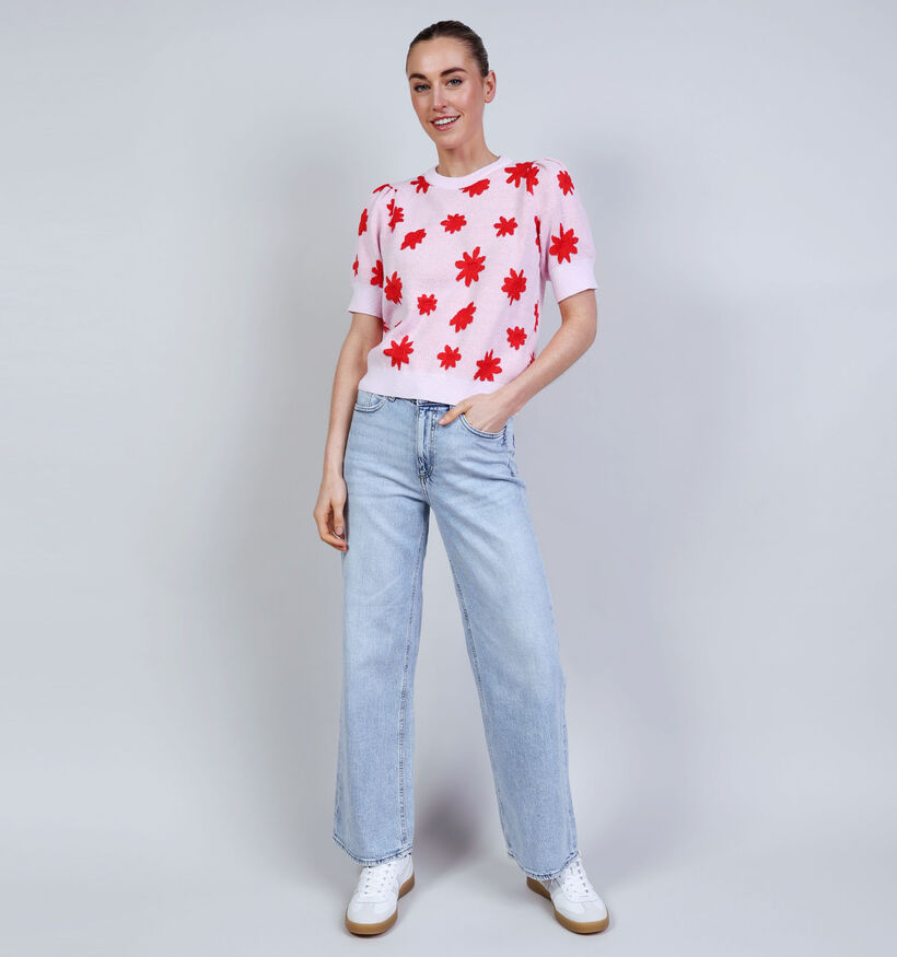 Vila Mavis Roze Pull met Korte Mouwen voor dames (374835)