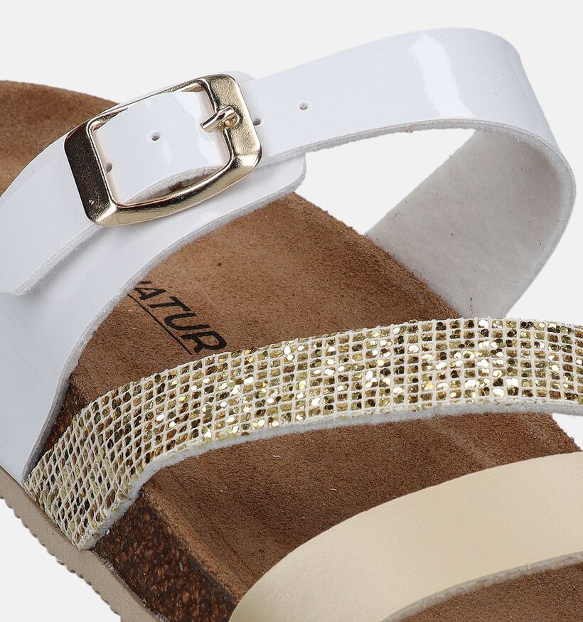 Signatur Nu-pieds avec talon compense en Or pour femmes (342753)