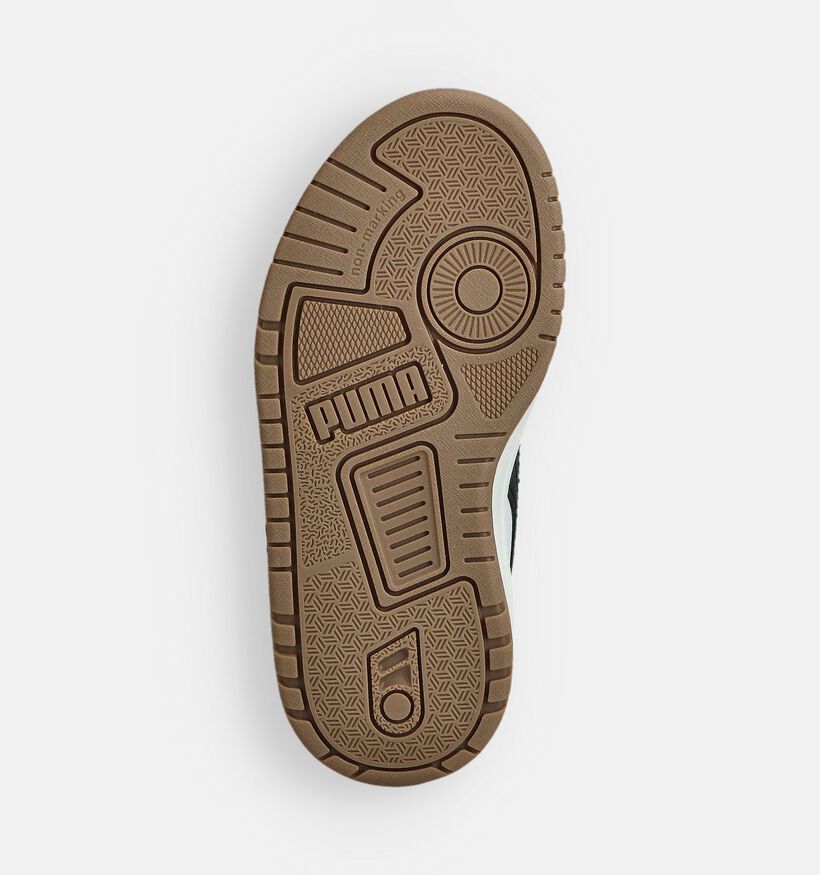 Puma Shuffle Downtown Witte Hoge Sneakers voor jongens, meisjes (359200) - geschikt voor steunzolen
