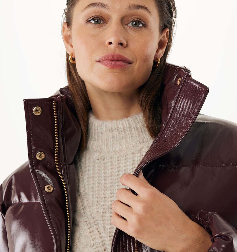 Mexx Boxy Puffer Manteau en Bordeaux pour femmes (362308)