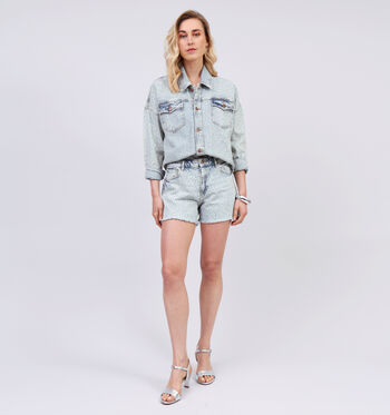 Short blauw Guess Broeken Blauw