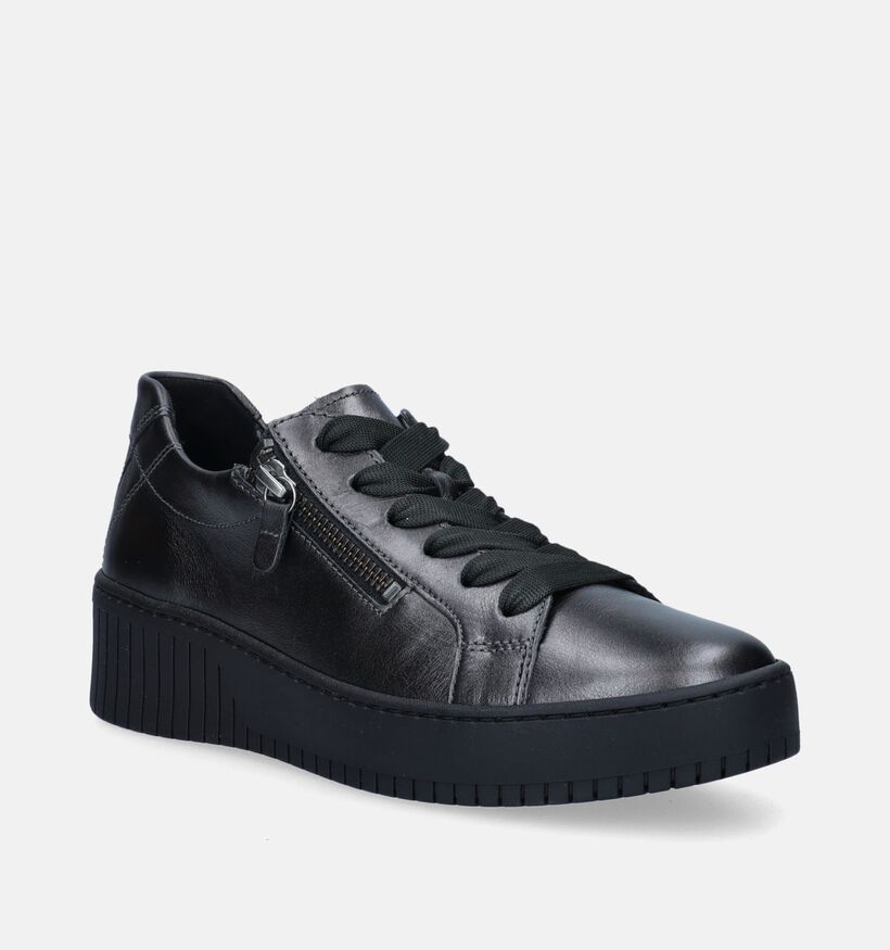 Gabor Best Fitting Grijze Veterschoenen voor dames (347152) - geschikt voor steunzolen