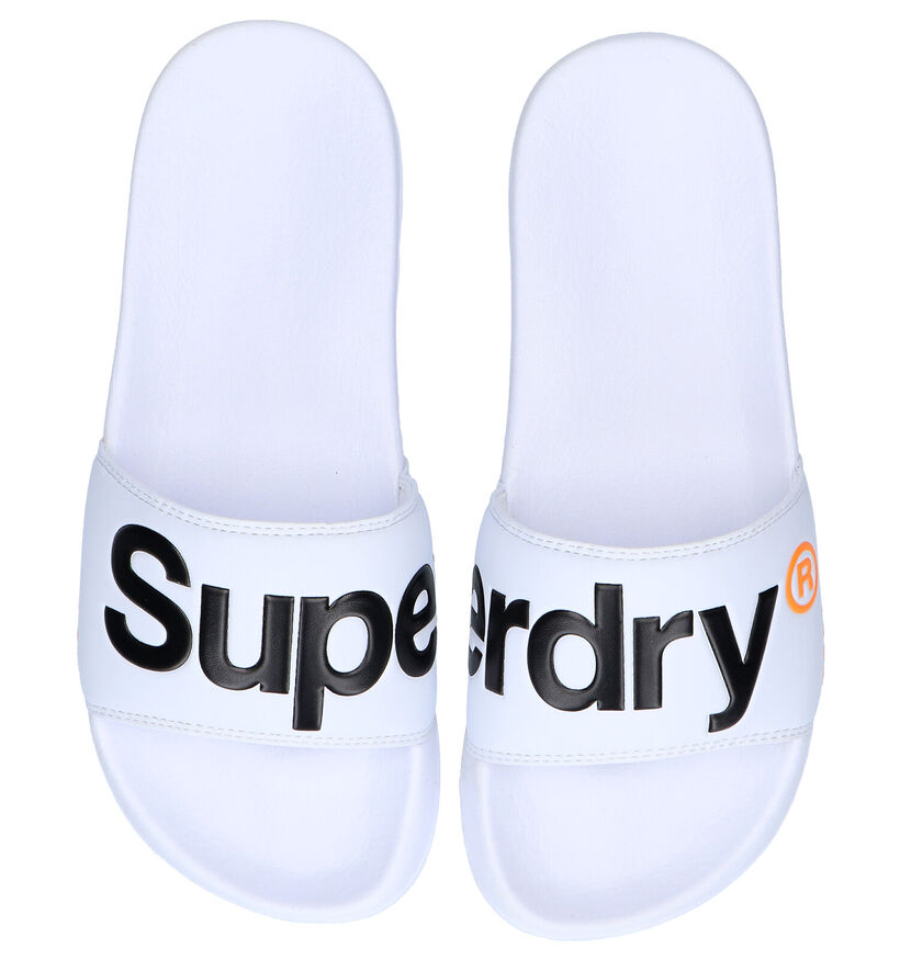 Superdry Witte Badslippers in kunstleer (287827)