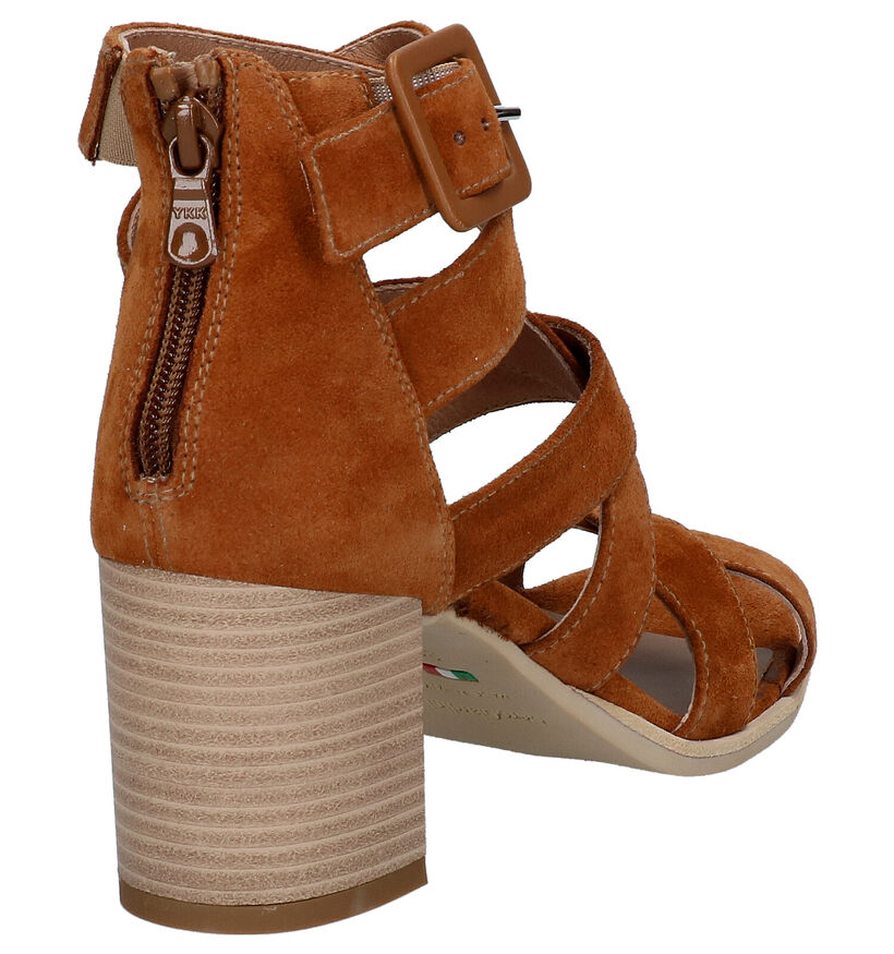 NeroGiardini Cognac Sandalen in nubuck (274332)