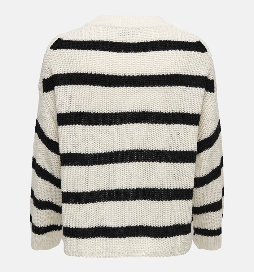 JDY Justy Pull rayé en Orange pour femmes (335419)