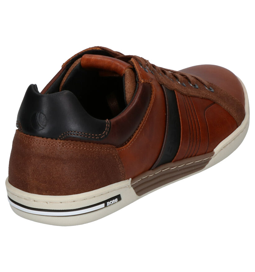 Björn Borg Coltrane Cognac Veterschoenen in leer (254792)