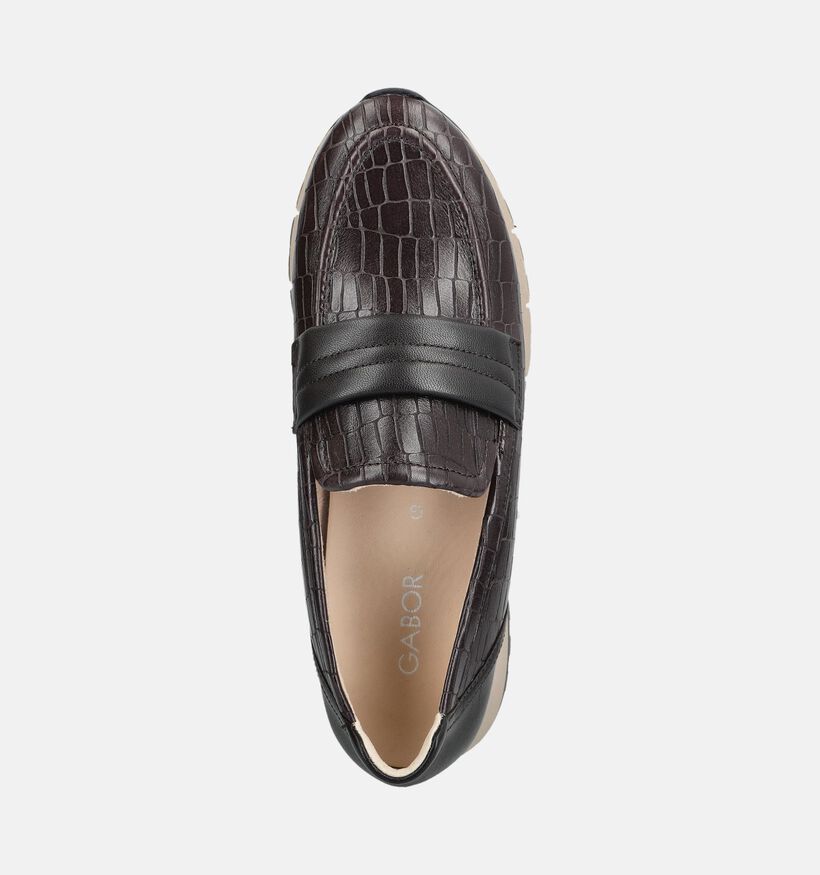 Gabor Chaussures plates en Rouge fonc&eacute; pour femmes (376963) - pour semelles orthop&eacute;diques