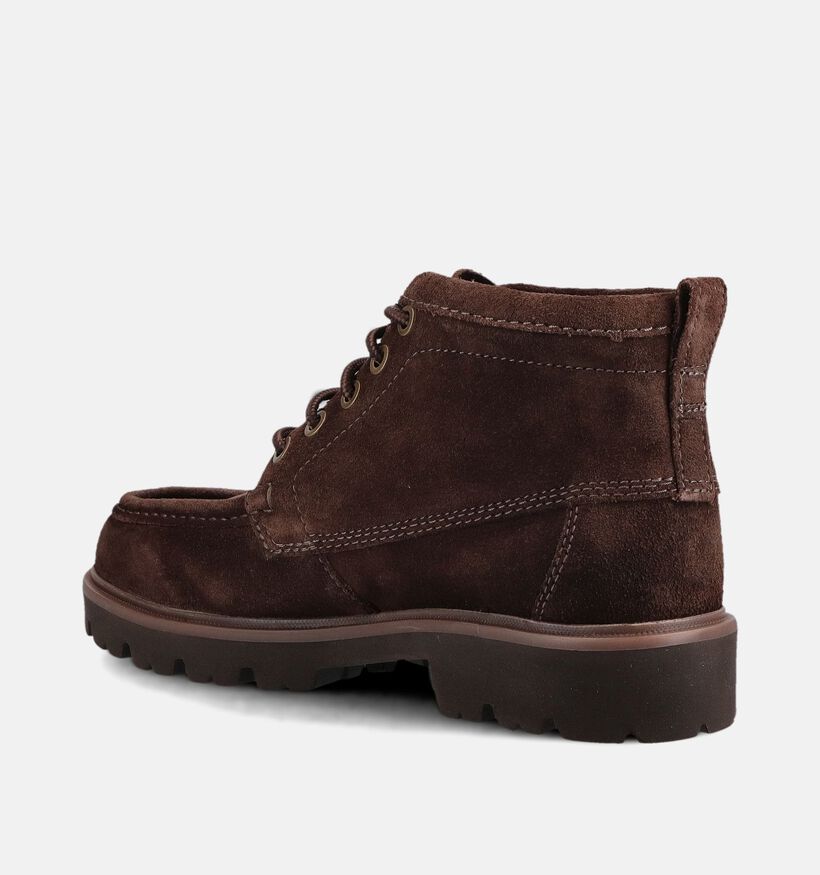Clarks Cleyhill Donkerbruine Boots met Veters voor heren (376482) - geschikt voor steunzolen