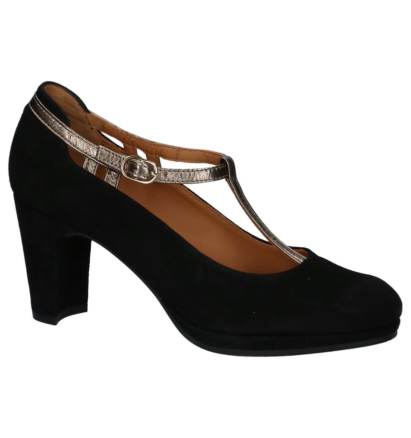 Bordeaux Pumps met Bandje JHay in daim (231627)