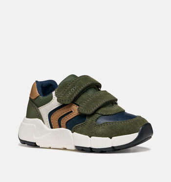 Geox Respira Low Sneakers Geel/Blauw/Groen