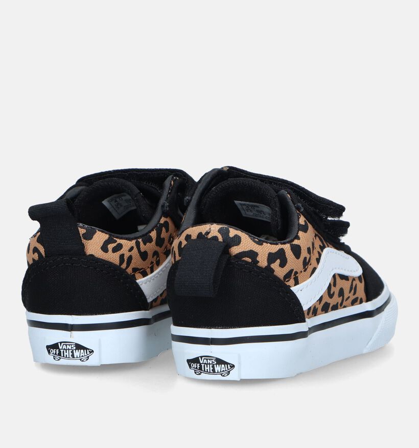 Vans Ward TD Cheetah Baskets en Noir pour filles, garçons (336889)