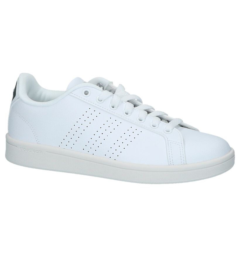 adidas CF Advantage Clean Baskets en Blanc en simili cuir (221776)