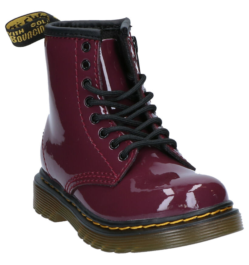 Dr. Martens Patent Paarse Boots in lakleer (253326)