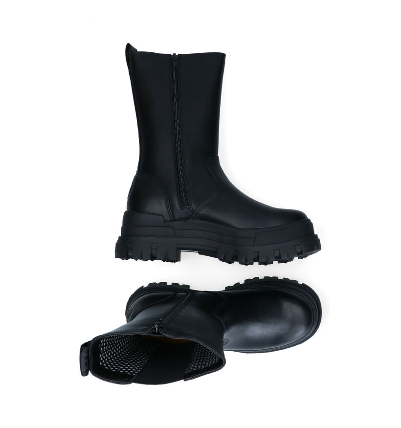Buffalo Aspha Zwarte Boots in kunstleer (295251)