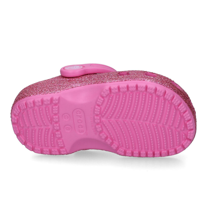 Crocs Classic Glitter Clog Roze Slippers in kunststof (307774)