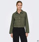 Vero Moda Ziva Fold-Up Donkergroene Bomberjas voor dames (379696)