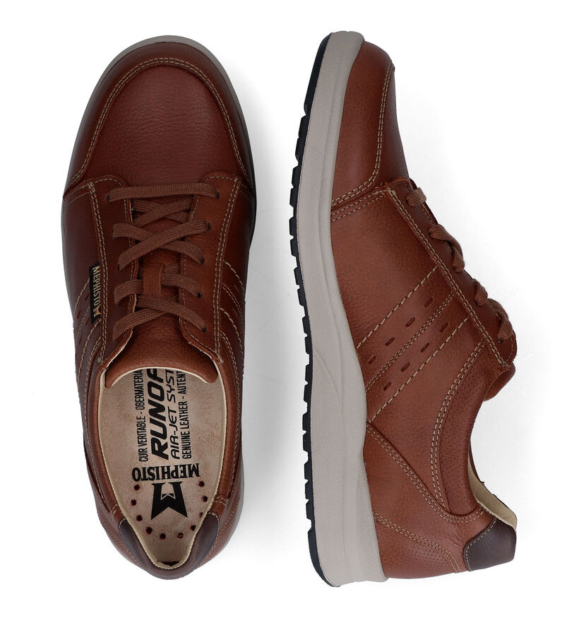 Mephisto Vincente  Nevada Chaussures à lacets en Cognac en cuir (323393)