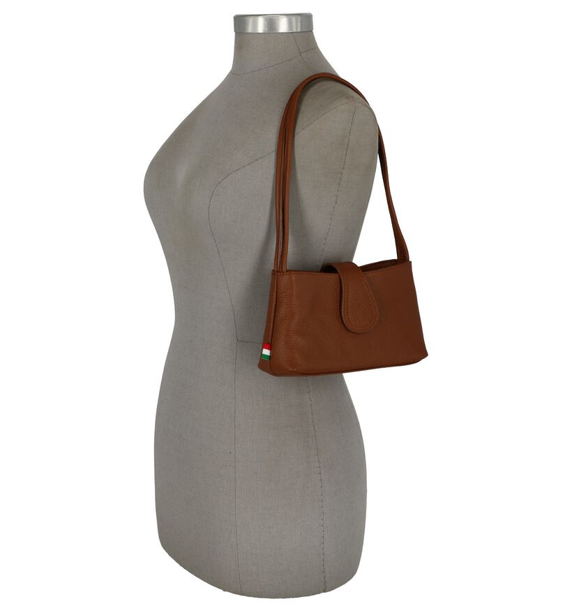 Time Mode Sac à bandoulière en Beige en cuir (253897)