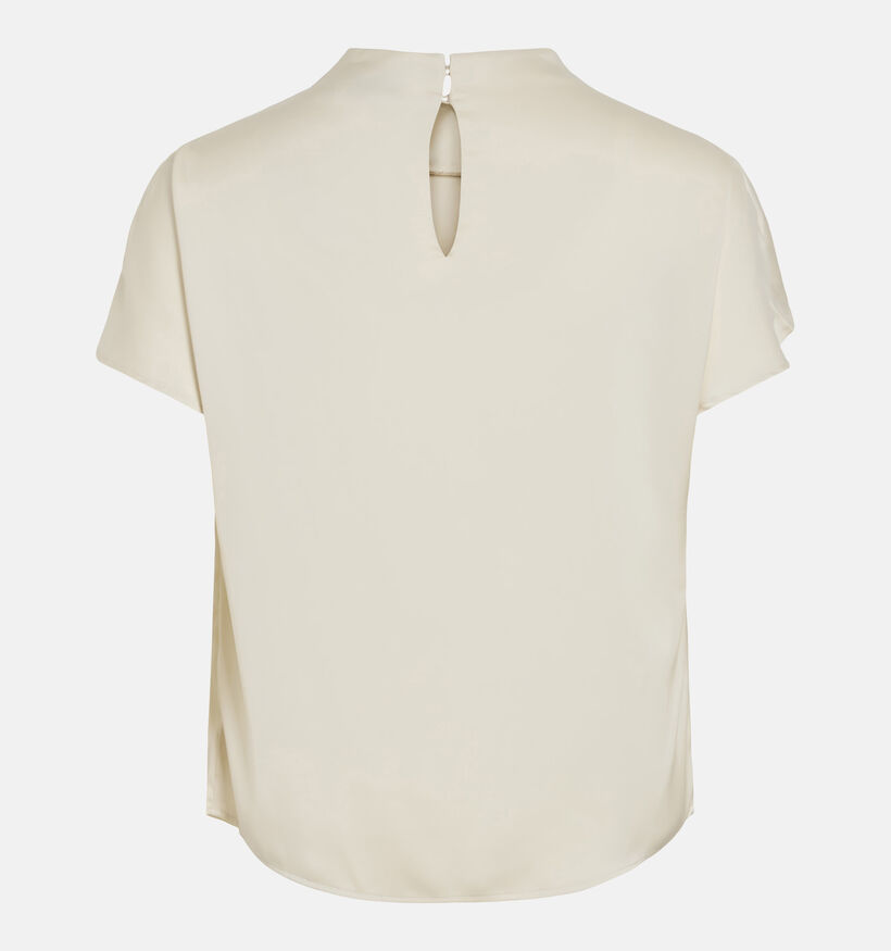 Vila Elmina Funnel Neck Ecru Blouse voor dames (382050)
