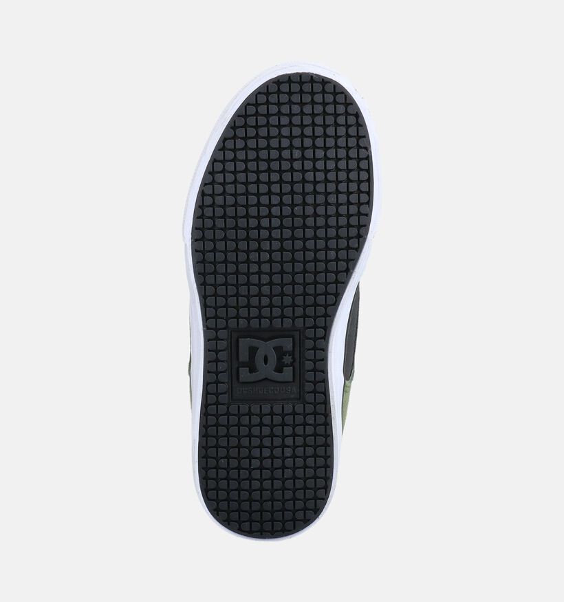 DC Shoes Pure Dark Olive Low Baskets en Vert kaki/Noir pour gar&ccedil;ons (376204)