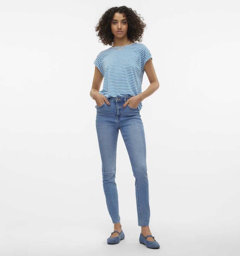 Vero Moda Ava Blauwe Gestreept T-shirt voor dames (337267)
